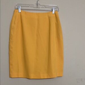 Linda Allard Ellen Tracy Elegant Yellow pencil Skirt women 10 casual event party